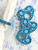 Heart Napkin Ring Set of 4 - Blue