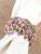 Beaded Braid Napkin Ring Set of 4 - Pink Yellow