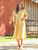 Calais Fleur Dress - Soft Gold