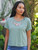 Floral Whimsy T-Shirt - Soft Teal