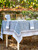 Misty Morning Block Print Tablecloth - Blue