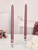 Hand Dipped Candles Set of 4 - Mauve
