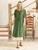 Winnie Dot Cottage Dress - Green