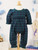 Juniper Check Baby Jumpsuit - Navy Green