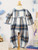 Sky Plaid Baby Jumpsuit - Sky