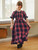 Tasha Plaid Kids Dress - Navy Multi