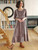 Coffee House Dress - Brown Multi