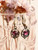 Amethyst Drop Crystal Earrings - Plum