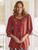 Johanna Stripe Tunic - Scarlet
