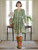 Dancing Peacock Tunic Dress - Dark Sage