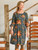Lisbon Rose Tunic Dress - Slate