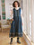 Juniper Check Pinafore Dress - Navy Green