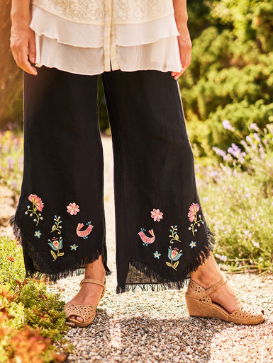 Nantucket Linen Pant - Black | Shop Beautiful Designs by April