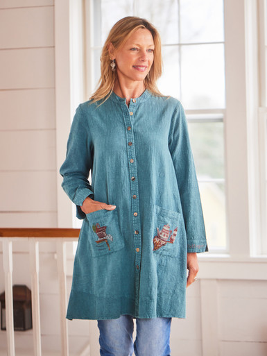 Forager Sunwashed Smock - Smoke Blue | Shop Beautiful Designs by