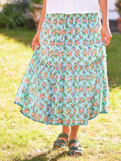 Elizabeth Garden Skirt - Aqua | Shop Beautiful Designs by April