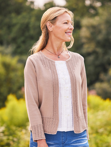 トップス Andequal hole ribbon spring cardigan Long Sleeve Sweater Open Cardigan | Studio 65 | Suzanne's