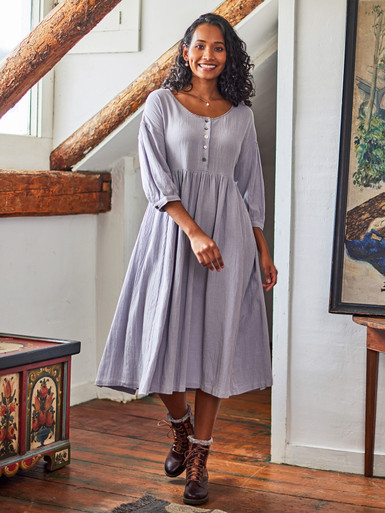 ★新品未使用★ Aapolina Penny Smock Dress 5-7y DRA5027V-SoftGrey-April-