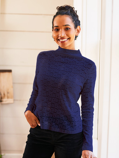 Amelie Mock Turtleneck | Shop Beautiful Designs by April Cornell