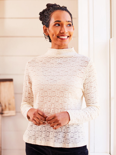 Amelia Mock Turtleneck | Shop Beautiful Designs by April Cornell