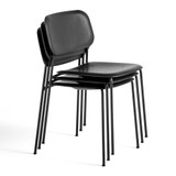 HAY Soft Edge 45 Chairs stacked against a white background