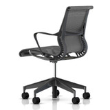 Herman Miller Setu chair with graphite mesh and graphite base