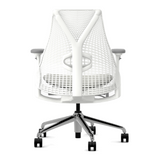 Herman Miller Sayl white suspension back and polished base