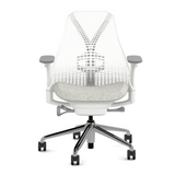 Herman Miller Sayl white suspension back and polished base