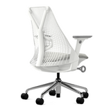 Herman Miller Sayl white suspension back and polished base