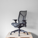 Herman Miller Cosm Medium Back Office Chair Re-Lived in Graphite front angle