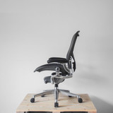 Herman Miller Aeron Size B Graphite  with polished frame and base - re-lived