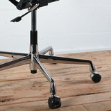 Vitra Eames EA 117 Black Leather with Chrome Base Chair - Re-Lived