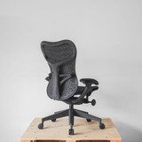 Herman Miller Mirra 2 chair, Graphite , Re-Lived  reverse back angle