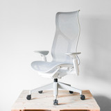 Herman Miller Cosm White / Mineral High Back Office Chair | Re-Lived Herman Miller Cosm White / Mineral High Back Office Chair | Re-Lived