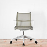 Herman Miller Setu Chair Chartreuse Mesh / White Frame and Alloy Base | Re-Lived
