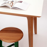 A close up of a NaughtOne Dalby Rectangle Table against a white background