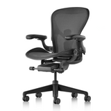 Herman Miller Aeron Chair in Graphite colour size B  front angle
