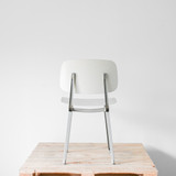HAY Revolt Dining Chair, Rice ABS Seat and Back, Beige Metal Base | Re-Lived back