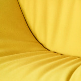 HAY AAC 253 Soft Height Adjustable Chair with Upholstered Seat | Re-Lived yellow steel cut fabric