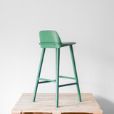 Muuto Nerd Bar Stool Green | Re-Lived back angle
