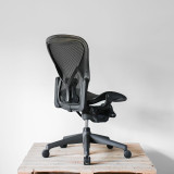 Herman Miller Classic Aeron Size B (medium) Chair with Posturfit - No Arms | Re-Lived back angle