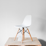 Vitra Eames DSW RE Side Chair Cotton White - Re-Lived