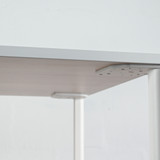 Herman Miller OE1 Office Desk 1200 x 800mm with Acacia Top and White Legs & Edgeband| Re-Lived