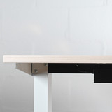 Herman Miller Nevi FIXED Height Desk 1600 x 800mm - Acacia / White| Re-Lived