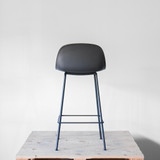 Muuto Fiber Counter Stool Black Plastic Shell with Black Base | Re-Lived