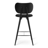 Mater High Backrest Stool in Black Stained Beech