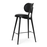 Mater High Backrest Stool in Black Stained Beech