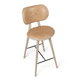 Mater High Backrest Stool in Natural Oak