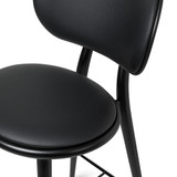 Mater High Backrest Stool in Black Stained Beech