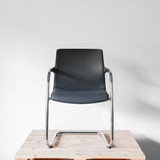 Vitra Unix Meeting Chair - Black Mesh - Re-Lived