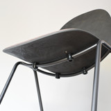 Mater Eternity Side Chair with Upholstered Seat - Rust Colour | Re-Lived Mater Eternity Side Chair with Upholstered Seat - Rust Colour | Re-Lived